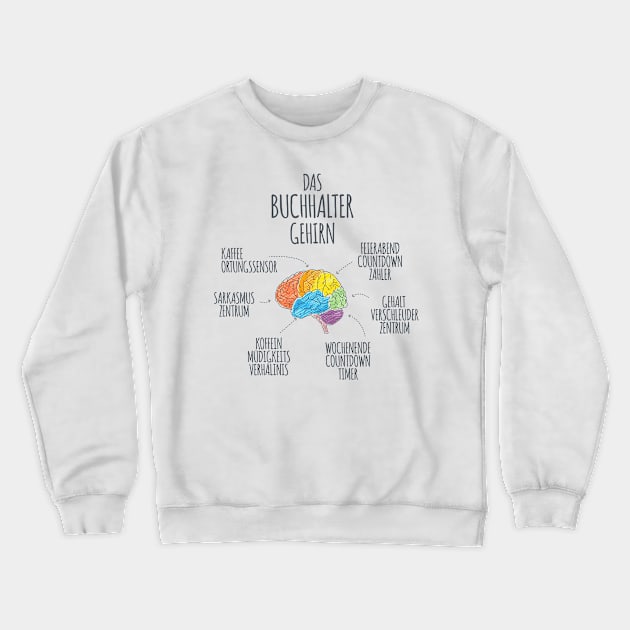 The accountant brain consists of profession gift Crewneck Sweatshirt by Fantasy Designer